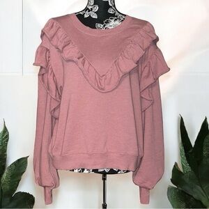 Vanilla Sky Ruffle Sweatshirt